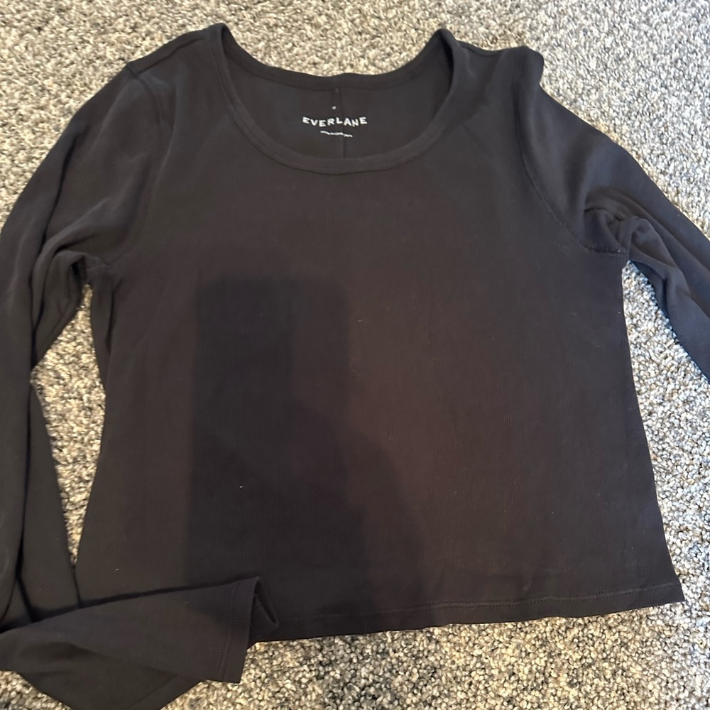 Everlane cropped microrib top